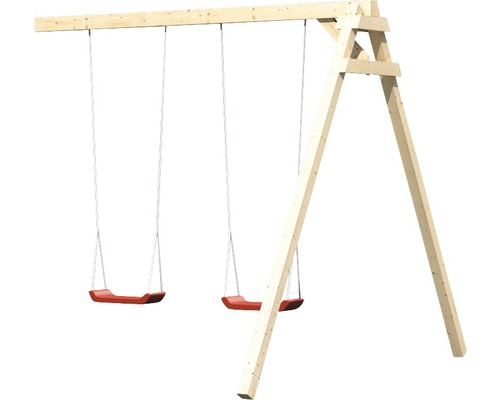 Balancelle en bois avec deux sièges