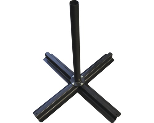 Schirmständer mit Fusskreuz und Rohraufsatz
