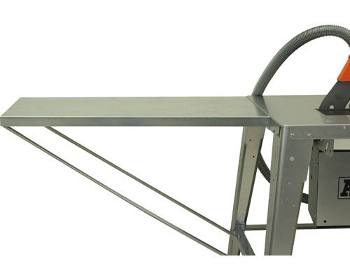 Tischkreissäge mit Tischverbreiterung und Absaugschlauch