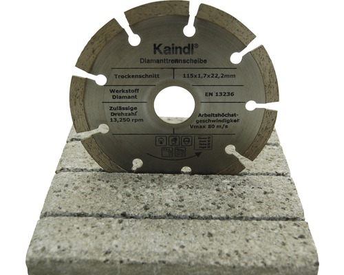 Kaindl disque diamanté 115x1,7x22,2 mm pour coupe à sec
