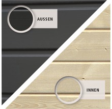 Vue de l''extérieur et de l''intérieur d''un mur en bois