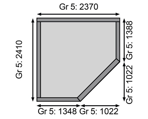 Grundriss mit Maßangaben
