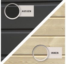 Présentation de l''extérieur et de l''intérieur d''une façade en bois