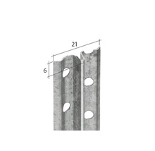 Profilé métallique avec perforations et indications de dimension