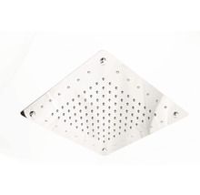 Quadratischer Duschkopf aus Metall mit Wasserdüsen