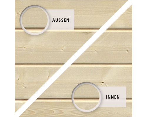 Paroi en bois avec marquage pour l''extérieur et l''intérieur