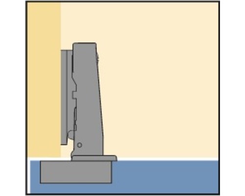 Charnière de meuble pour montage sur armoire et porte