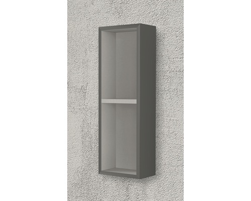 Armoire murale grise avec un compartiment