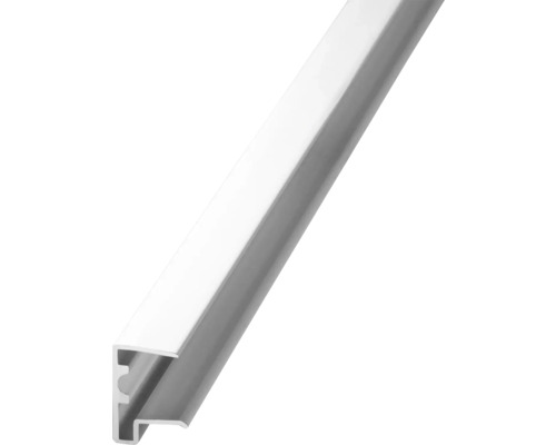 Profilé U en aluminium blanc avec goutte pendante 16 mm longueur 1200 mm