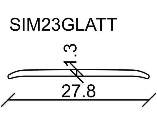 SIM23GLATT Dimensions du produit : 27,8 x 3,3 cm