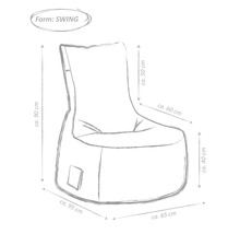 Sitzsessel Sitting Point Swing Scuba ca. 300 Liter jeansblau 95x65x90 cm-thumb-4