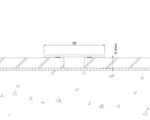 Dessin technique d''un profilé de transition avec indications de mesure