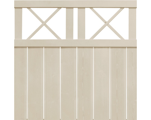 Holzzaun mit X-förmigen Elementen