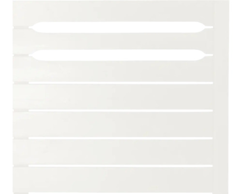 Porte à persiennes avec des lamelles horizontales