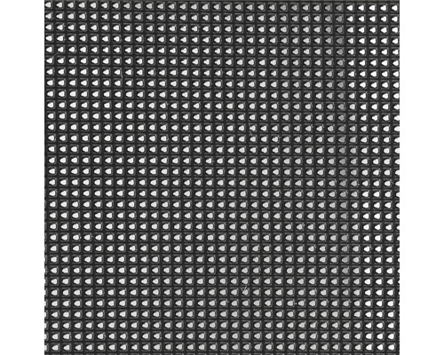 Schwarzes Gummigitter mit quadratischen Aussparungen