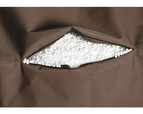 Remplissage d''un pouf avec fermeture éclair