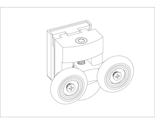 Duschkabinenrolle mit zwei Rädern