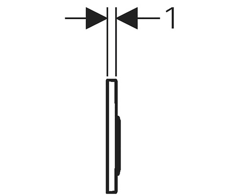 Detailzeichnung eines Bauelements mit Massangabe