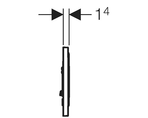 Zeichnung eines 14 Millimeter Profils