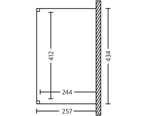 Dessin technique avec indications de dimensions