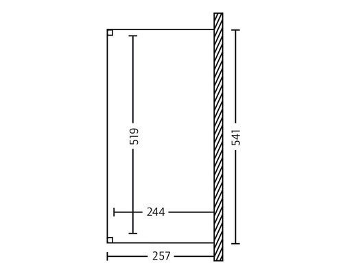 Dessin technique avec indications de dimensions
