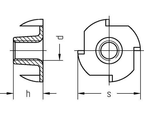 Dessin technique d''une fraise à rainurer avec indications de dimensions