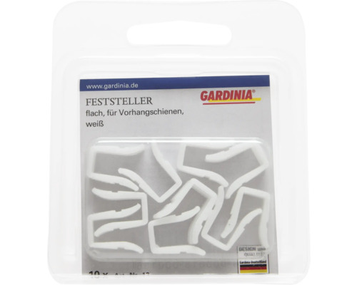 Gardinia Feststeller für Vorhangschienen, 10er Packung