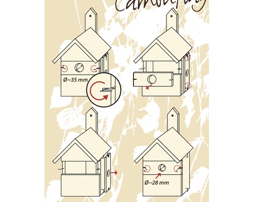 Montageanleitung für ein Vogelhaus aus Holz