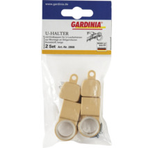 Gardinia U-Halter Set zur Montage von U-Laufschienen an Stilgarnituren, aus Kunststoff