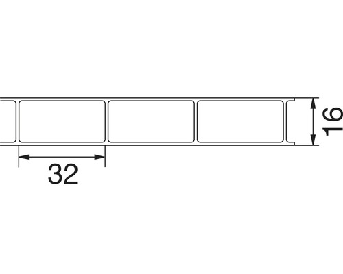 Dessin technique d''un panneau mesurant 32 sur 16 millimètres
