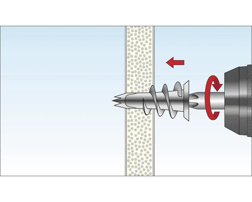 Illustration d''une cheville fixée dans un mur