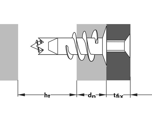 Illustration d''une vis avec ses dimensions.