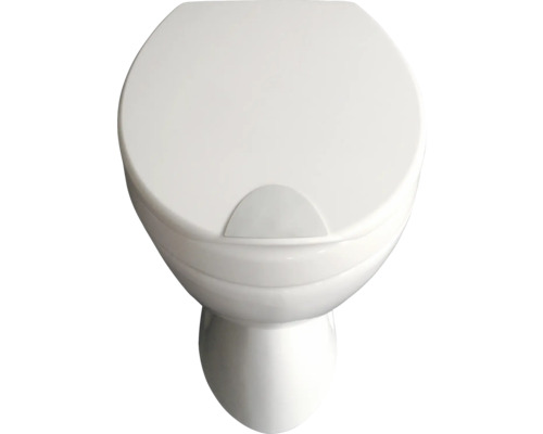 WC sur pied blanc avec couvercle fermé