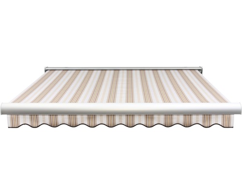 Store banne avec motif en tissu rayé