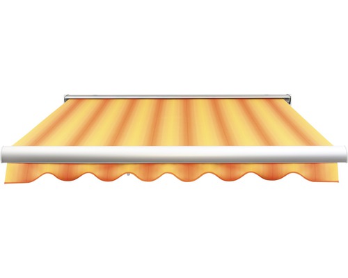 Store extérieur à rayures jaunes