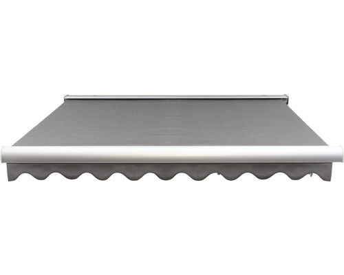 Store gris avec bord ondulé