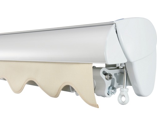 Vue détaillée d''un store banne avec toile