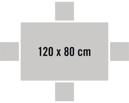 Plateau de table mesurant 120 x 80 cm