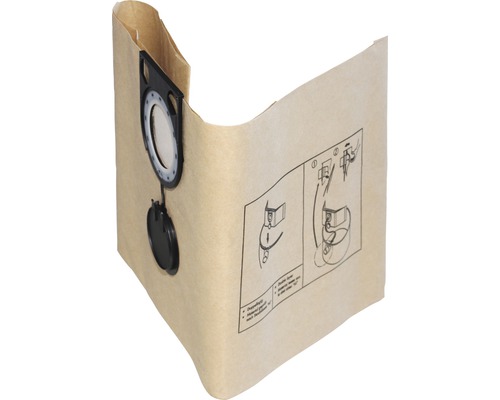 Sac d''aspirateur en papier avec instructions de montage