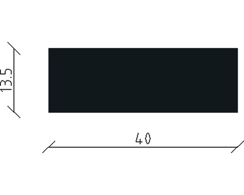 Dessin technique d''un composant avec les dimensions 13,5 et 40