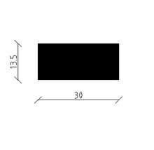 Technische Zeichnung mit Massangaben: 30 x 13.5
