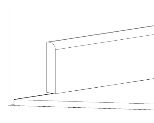 Plinthe avec bord arrondi