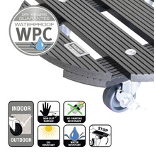 Support roulant pour plantes WagnerSystem WPC Ø29 cm anthracite-thumb-6