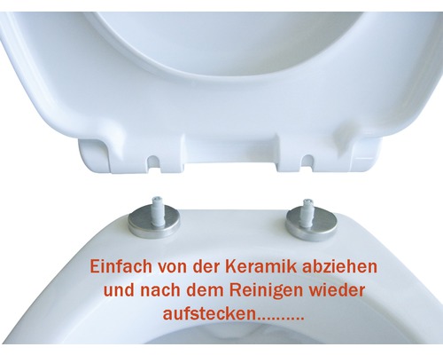 Toilettensitz zur einfachen Reinigung abnehmbar