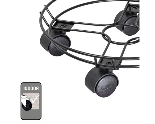 Support à roulettes en métal avec roulettes pour l''intérieur