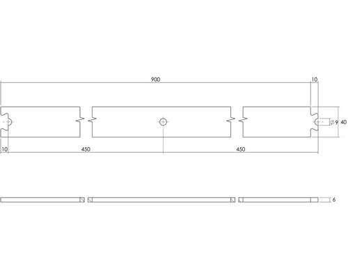 Dessin technique d''un connecteur en bois avec dimensions