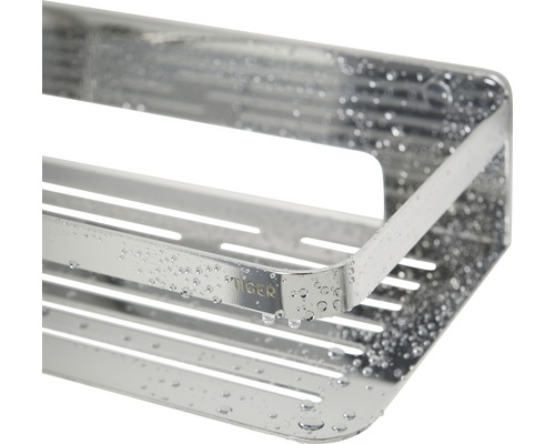 Étagère de douche d''angle en métal avec logo Tiger