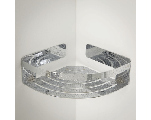 Étagère d''angle en métal pour douche, montage mural