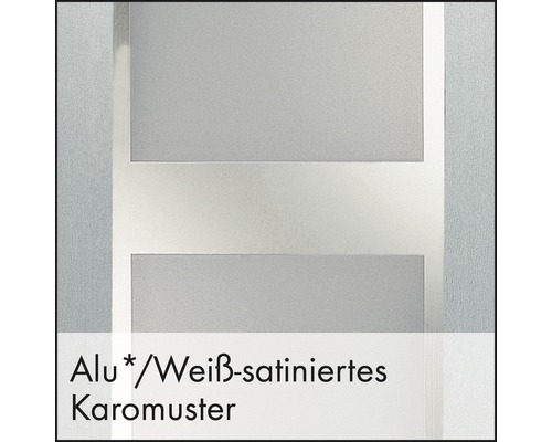 Motif en aluminium avec motif à carreaux blanc satiné