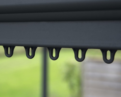 Detailansicht einer Vorhangaufhängung